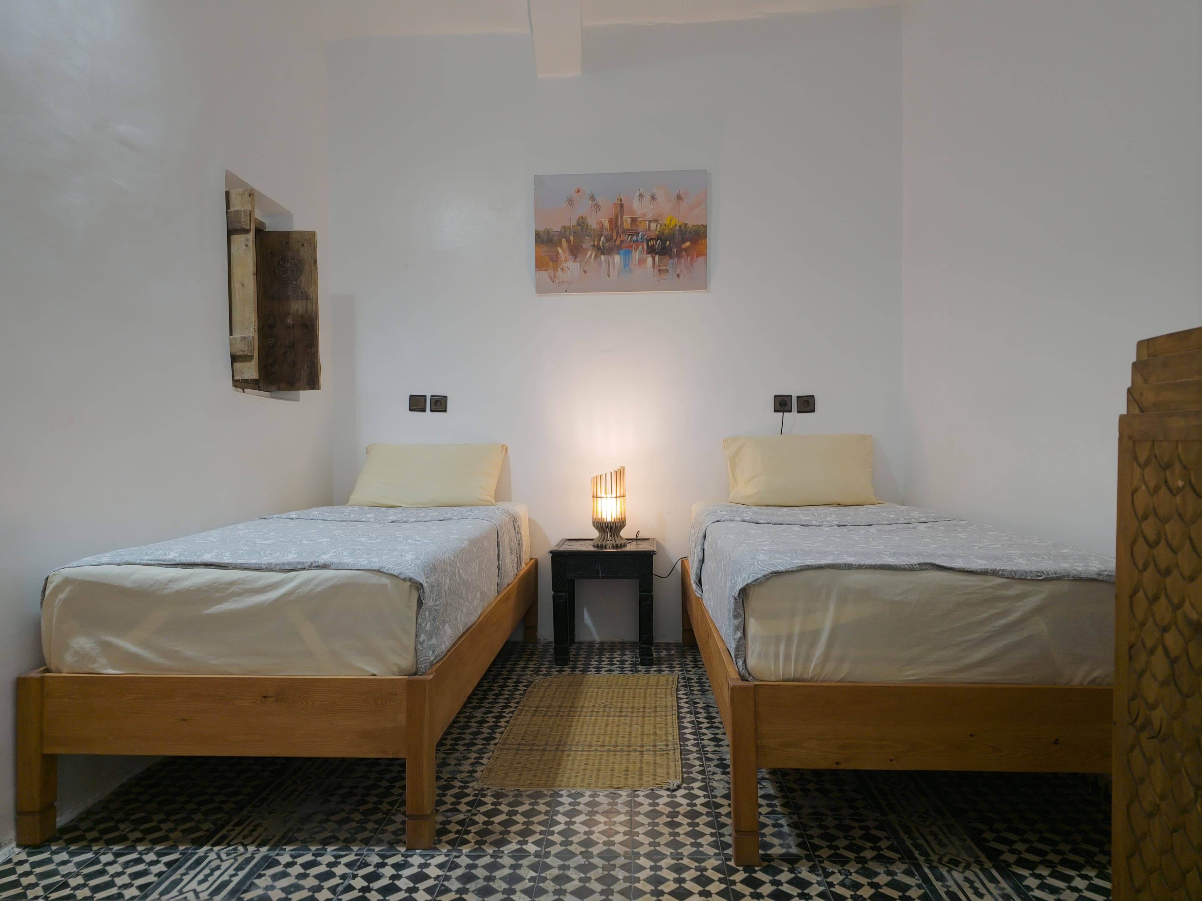 Private single sanctuary room at Sunset Surf House Tamraght